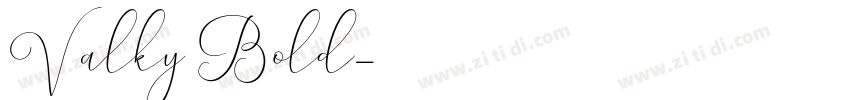 Valky Bold字体转换
